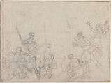 The Triumph of David, Francesco Solimena (Italian, Canale di Serino 1657–1747 Barra), Black chalk